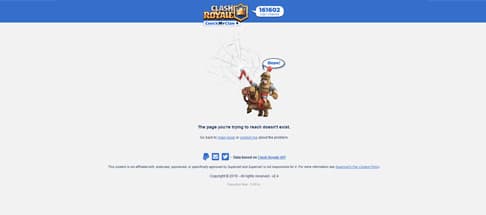 Page d'erreur 404 du site CheckMyClan screenshot cmc