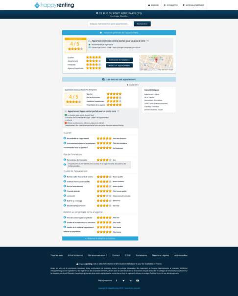 Détails d'une location notées par ses locataires screenshot happyrenting