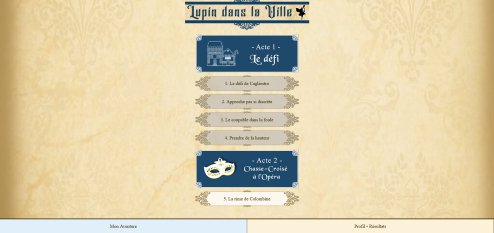 Accueil du site Lupin dans la Ville screenshot lupin