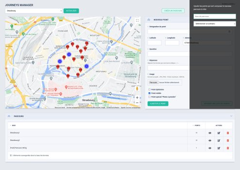 Espace d'administration - Création du parcours de jeu screenshot lupin