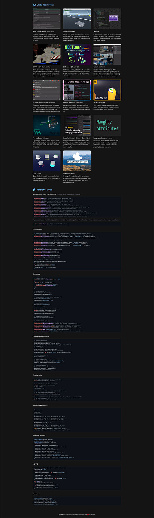 Accueil du site Unity Reminders 2/2 screenshot unity reminders